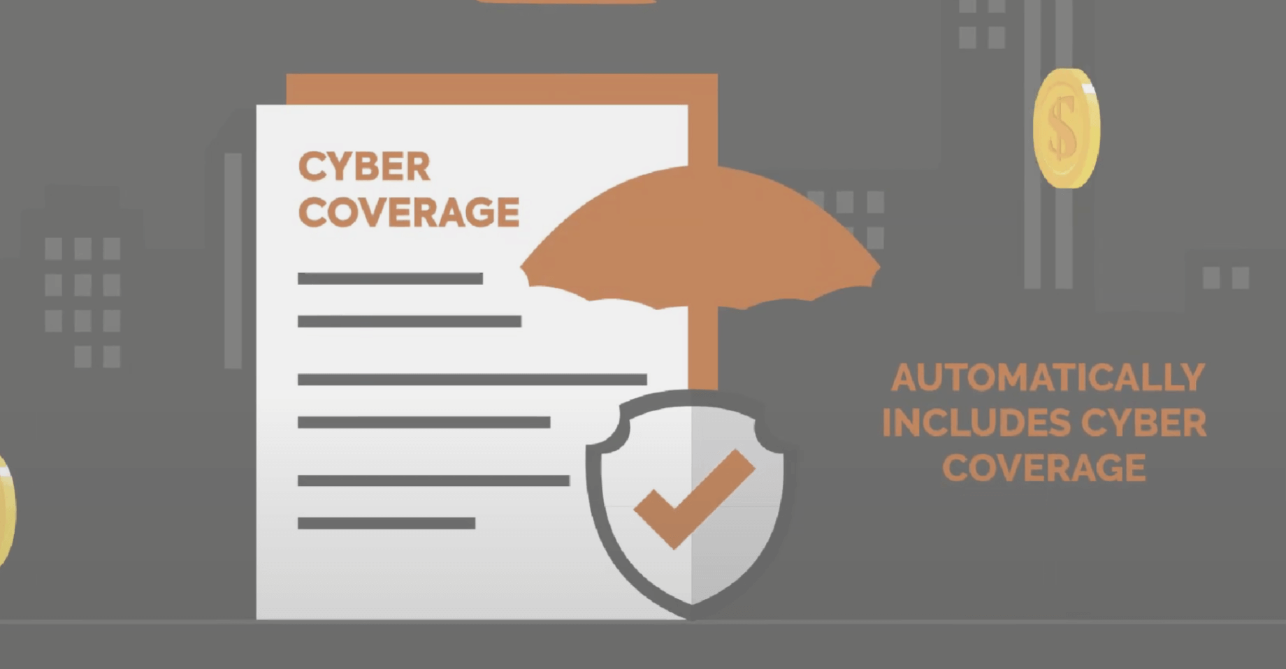 Graphic showing cyber coverage page